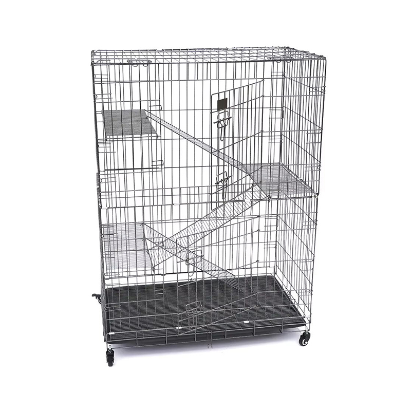 2/3/4 de camada grande gaiola de gato de metal interno com rodas 2/3/4 de camada grande gaiola de gato de metal interno com rodas