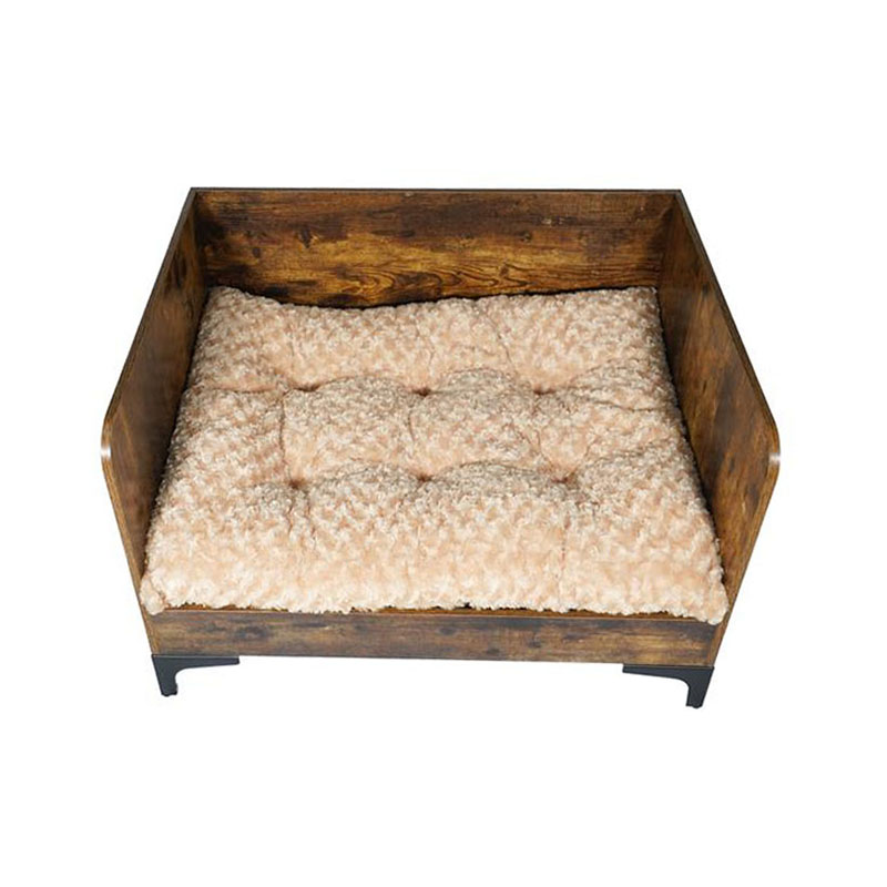 Cama de cachorro elevada de madeira interna moderna com moldura Cama de cachorro elevada de madeira interna moderna com moldura