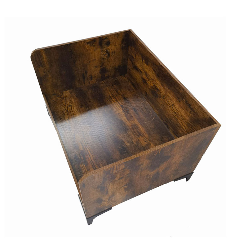 Cama de cachorro elevada de madeira interna moderna com moldura Cama de cachorro elevada de madeira interna moderna com moldura
