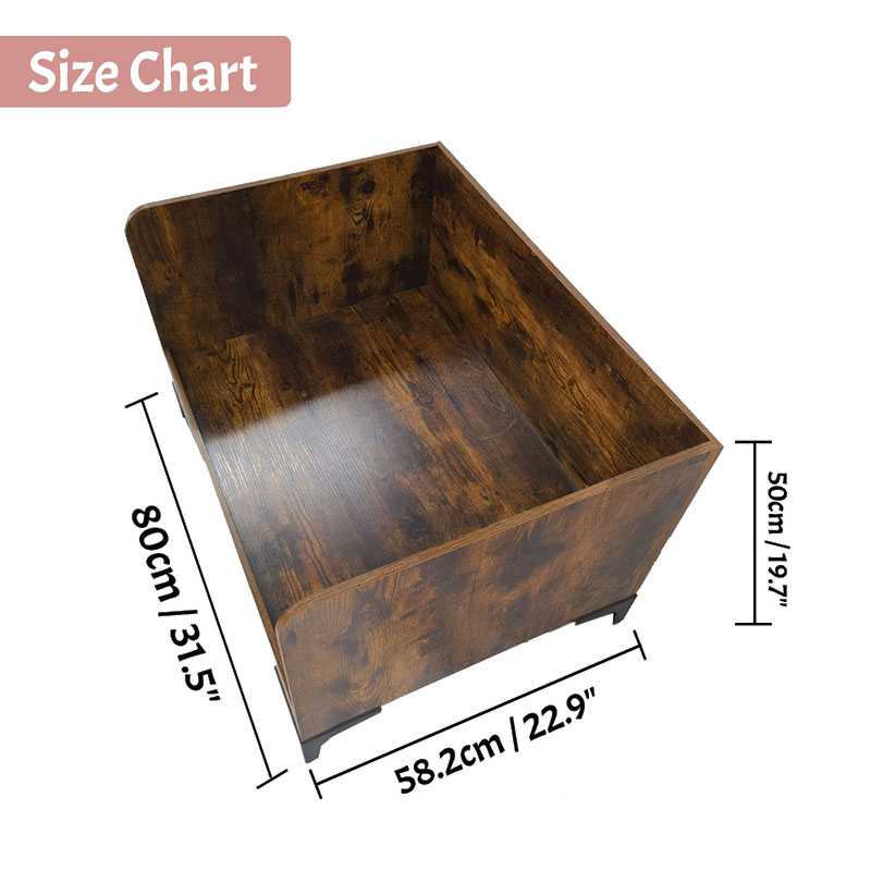 Cama de cachorro elevada de madeira interna moderna com moldura Cama de cachorro elevada de madeira interna moderna com moldura