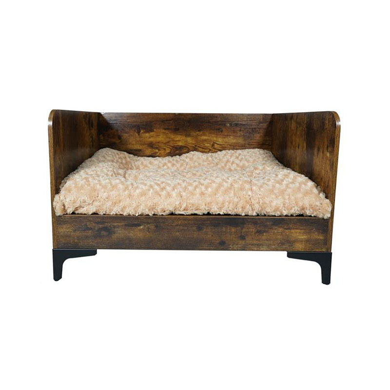 Cama de cachorro elevada de madeira interna moderna com moldura Cama de cachorro elevada de madeira interna moderna com moldura