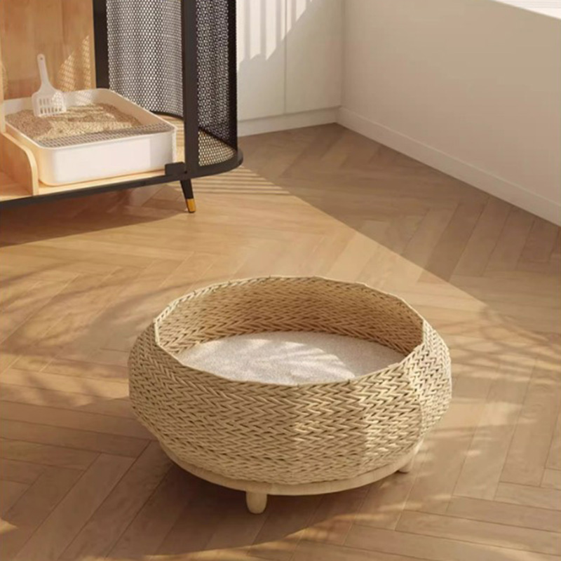 Cama de cão de gato de papel de ninho de papel kraft natural Cama de cão de gato de papel de ninho de papel kraft natural