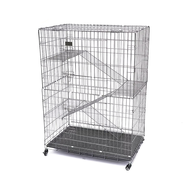 2/3/4 de camada grande gaiola de gato de metal interno com rodas 2/3/4 de camada grande gaiola de gato de metal interno com rodas