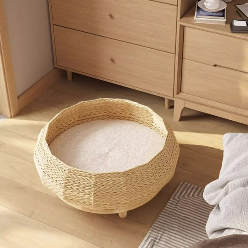 Cama de cão de gato de papel de ninho de papel kraft natural Cama de cão de gato de papel de ninho de papel kraft natural