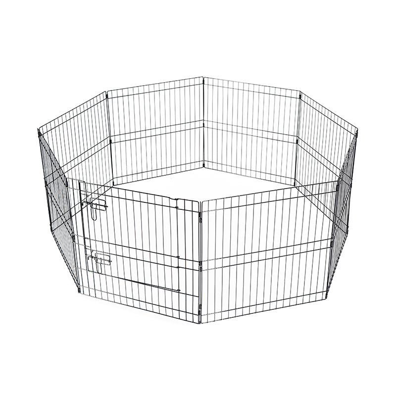 Playpen de cão de metal dobrável de 8 painéis com capa superior e ponto inferior Playpen de cão de metal dobrável de 8 painéis com capa superior e ponto inferior