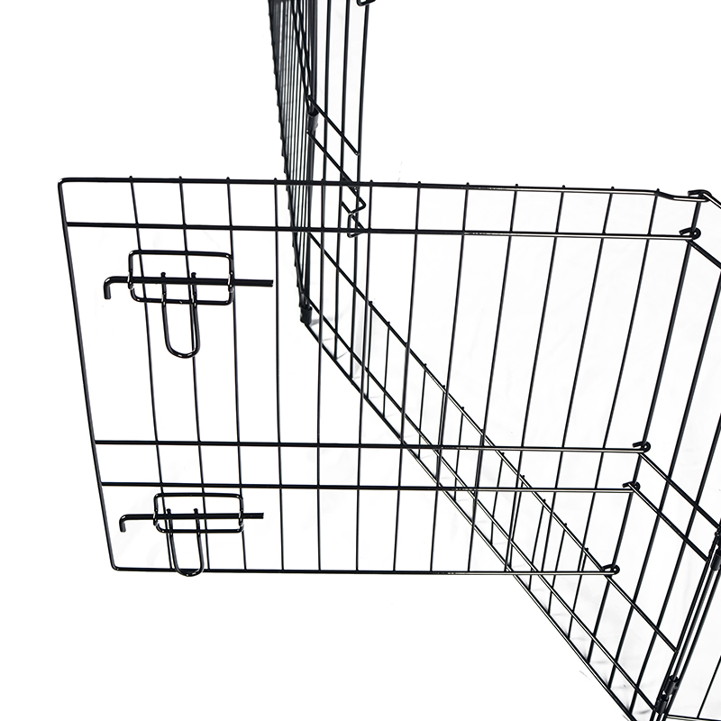 Playpen de cão de metal dobrável de 8 painéis com capa superior e ponto inferior Playpen de cão de metal dobrável de 8 painéis com capa superior e ponto inferior