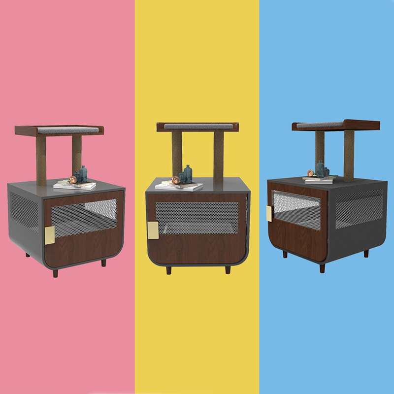 Móveis de banheiro escondidos de madeira gaiola de gaiola com armário de lixo Móveis de banheiro escondidos de madeira gaiola de gaiola com armário de lixo