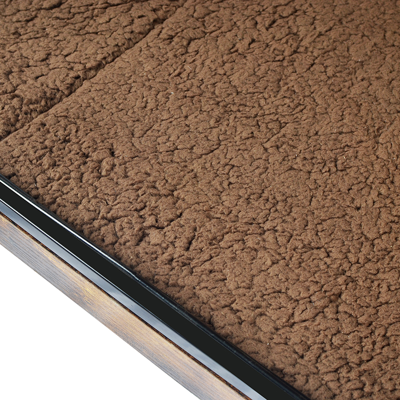 Gaiola de cão de estilo de madeira interna com almofada e rodas Gaiola de cão de estilo de madeira interna com almofada e rodas