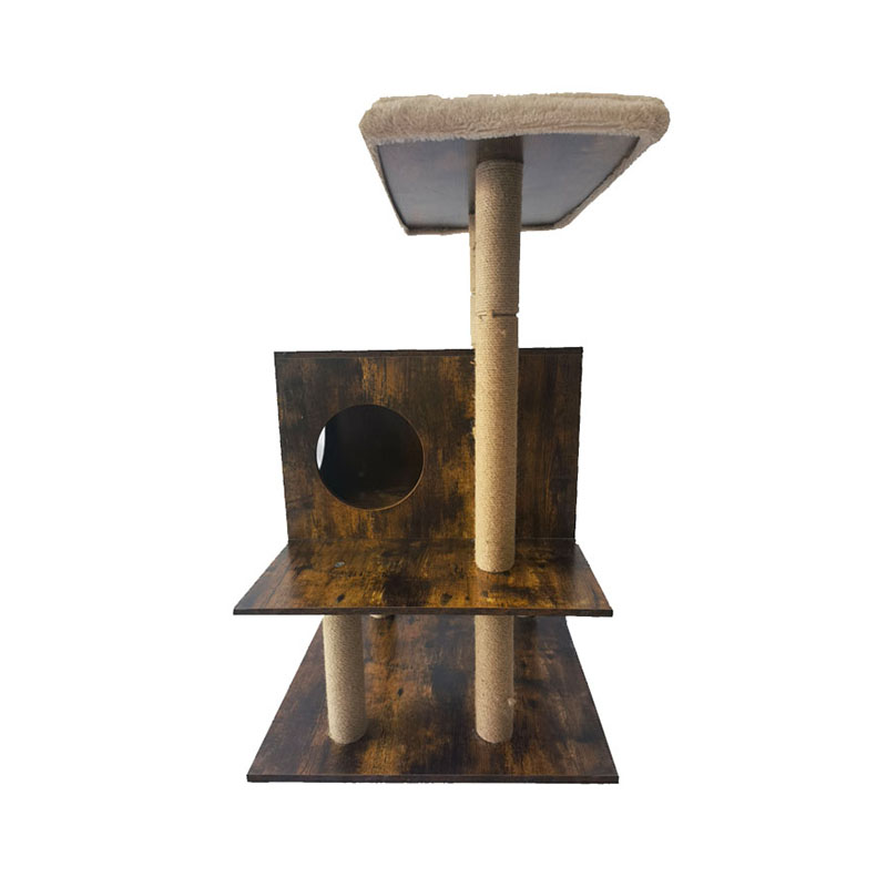 Torre de madeira da torre de gato sisal risping posts