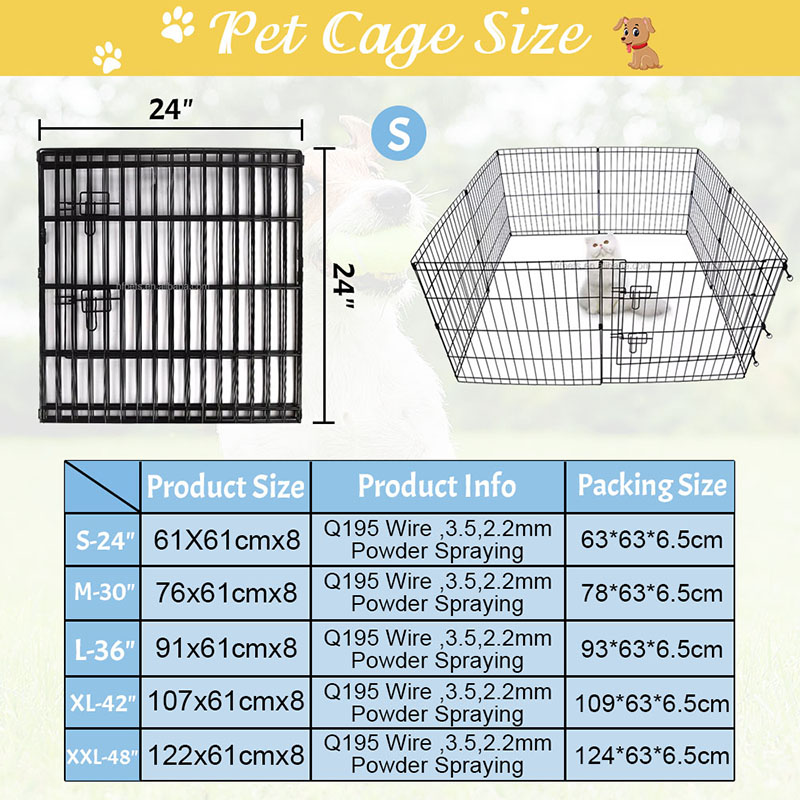 Playpen de cão de metal dobrável Playpen de cão de metal dobrável