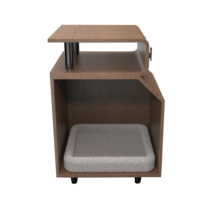 Camas de gato de cama de madeira com tábua de arranhar