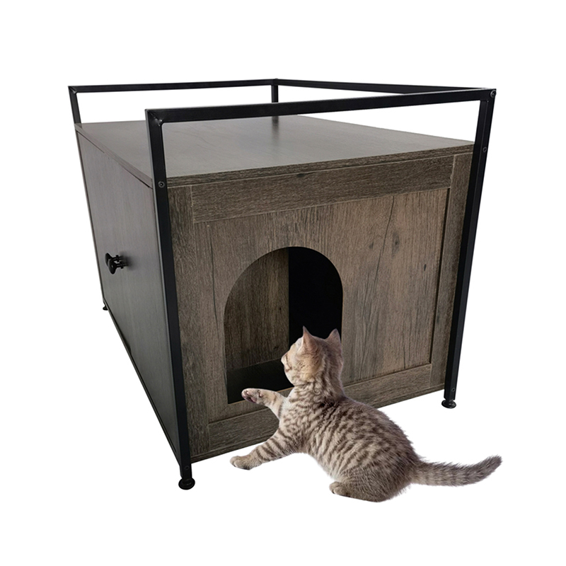 Armário de ninhada interno com mobiliário de divisor de gatos de gaiola mesa lateral da gaiola Armário de ninhada interno com mobiliário de divisor de gatos de gaiola mesa lateral da gaiola