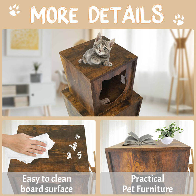 Móveis para móveis internos de madeira de partícula gatos de gaiola de mesa de lixo Móveis para móveis internos de madeira de partícula gatos de gaiola de mesa de lixo