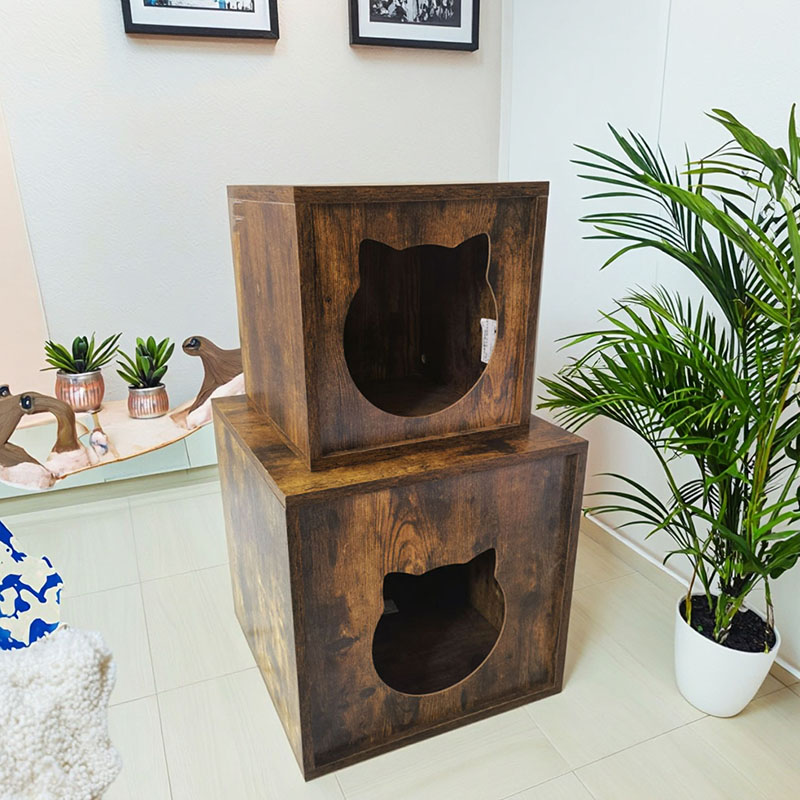 Móveis para móveis internos de madeira de partícula gatos de gaiola de mesa de lixo Móveis para móveis internos de madeira de partícula gatos de gaiola de mesa de lixo