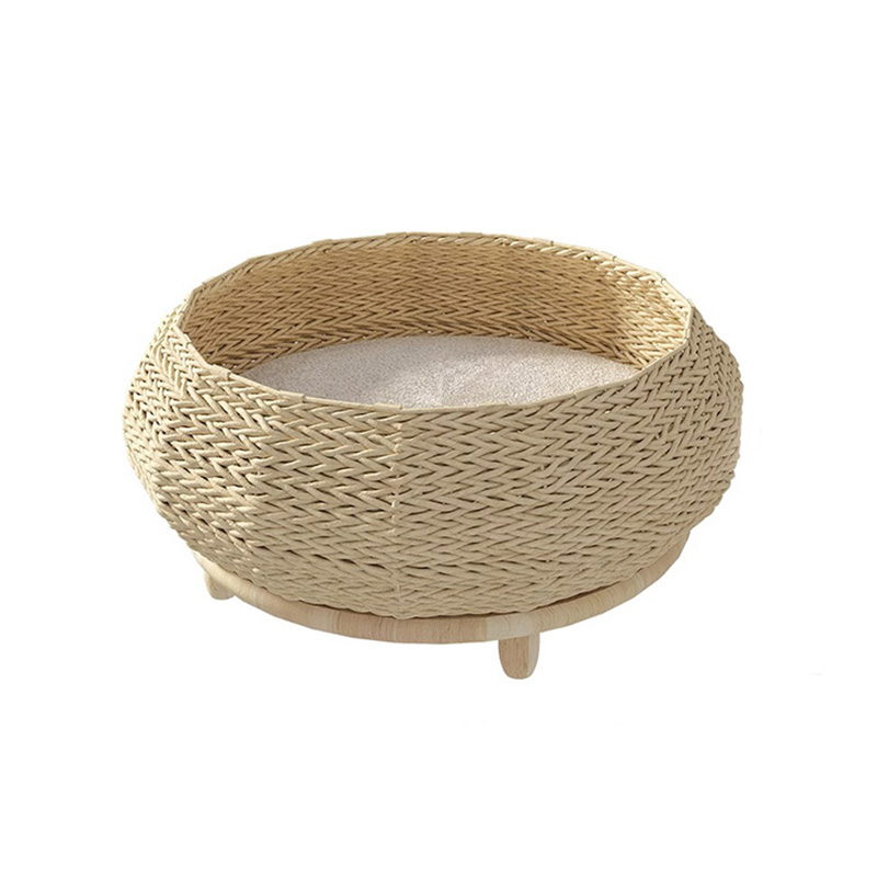 Cama de cão de gato de papel de ninho de papel kraft natural Cama de cão de gato de papel de ninho de papel kraft natural