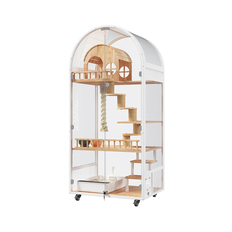 Casa de gato de madeira interno hotel hotel panorâmico vila sólida gabinete gabinete gabinete gabinete