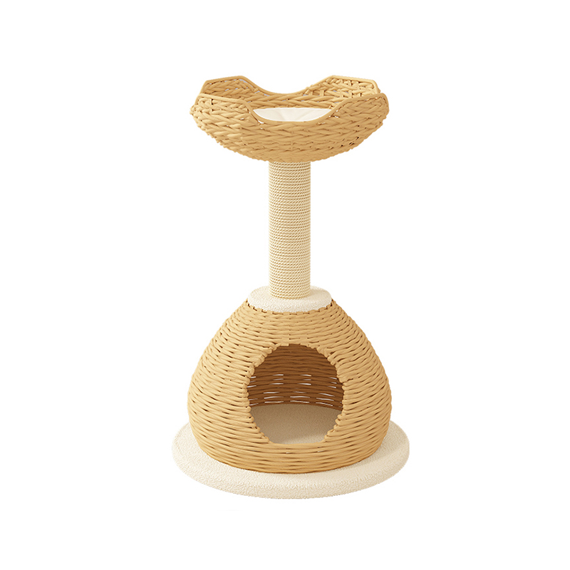 Modern Kraft Paper Tower Towing Scratcher Post Cat Tree